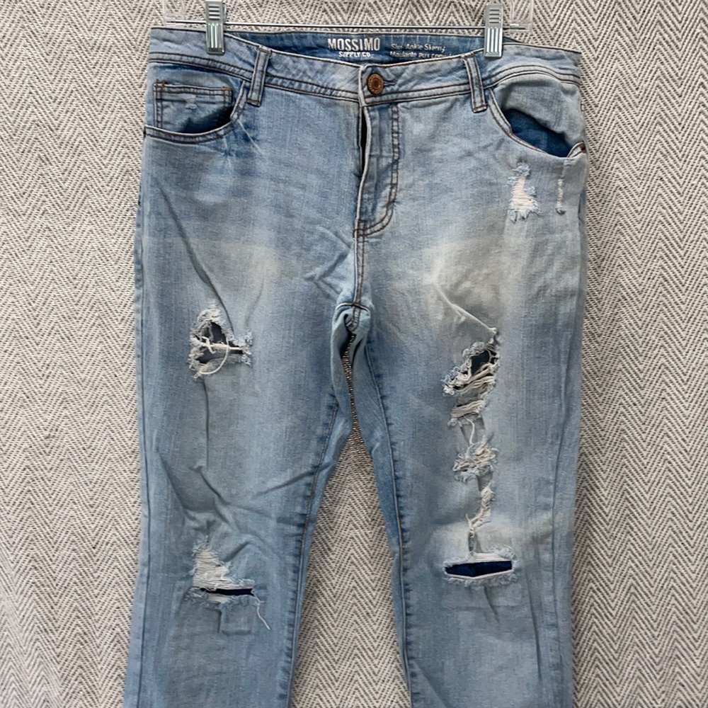 Distressed jeans